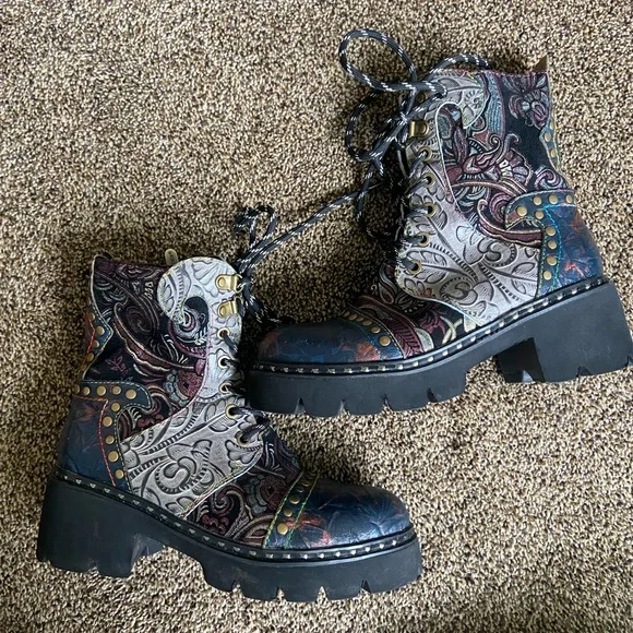 L'Artiste by Spring Step Severe Blue Multi 37 - Picture 5 of 10